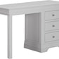 Bordeaux 3 Drawer Dressing Table Set - Pebble Grey/Oat Fabric
