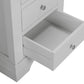 Bordeaux 3 Drawer Dressing Table Set - Pebble Grey/Oat Fabric