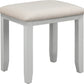 Bordeaux 3 Drawer Dressing Table Set - Pebble Grey/Oat Fabric