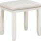 Bordeaux 3 Drawer Dressing Table Set - Ivory/Oat Fabric