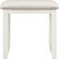 Bordeaux 3 Drawer Dressing Table Set - Ivory/Oat Fabric