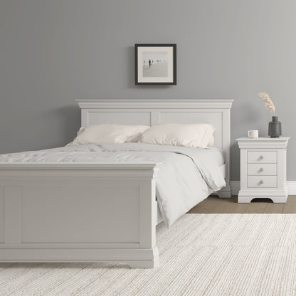 Bordeaux 4'6" Bed High Foot End - Ivory