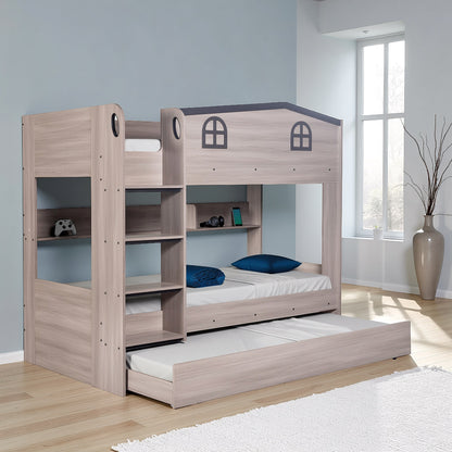 Hector Bunk Bed & Trundle Set - Ash Grey