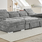 Alaya Sofabed Grey U Shape Corner