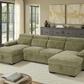 Hudson Sofabed Green U Shape Corner