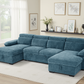 Hudson Sofabed Blue U Shape Corner