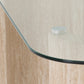 Modena Coffee Table - Clear Glass/Cream Marble Effect