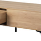 Miami 2 Drawer Coffee Table - Oak Effect/Black