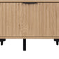 Miami 2 Drawer Coffee Table - Oak Effect/Black