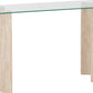 Modena Console Table - Clear Glass/Cream Marble Effect