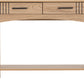 Tessa 2 Drawer Console Table - Natural Oak Effect