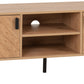Leon 2 Door TV Unit - Medium Oak Effect