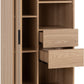 Tessa 1 Door 2 Drawer Bookcase Unit - Natural Oak Effect
