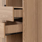 Tessa 1 Door 2 Drawer Bookcase Unit - Natural Oak Effect