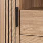 Tessa 1 Door 2 Drawer Bookcase Unit - Natural Oak Effect