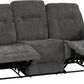 Guildford 3 Seater Recliner Sofa - Grey Fabric