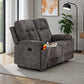 Guildford 2 Seater Recliner Sofa - Grey Fabric