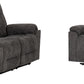 Guildford 3+2 Recliner Suite - Grey Fabric
