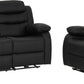 Roma 3+2 Electric Recliner Suite - Black Faux Leather
