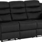 Roma 3+2 Electric Recliner Suite - Black Faux Leather