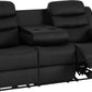 Roma 3+2 Electric Recliner Suite - Black Faux Leather
