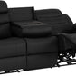 Roma 3+2 Electric Recliner Suite - Black Faux Leather