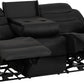 Roma 3+2 Electric Recliner Suite - Black Faux Leather