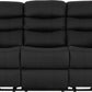 Roma 3+2 Electric Recliner Suite - Black Faux Leather