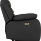 Roma 3+2 Electric Recliner Suite - Black Faux Leather