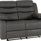 Roma 2 Seater Recliner Sofa - Grey Faux Leather