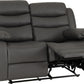Roma 2 Seater Recliner Sofa - Grey Faux Leather
