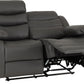 Roma 2 Seater Recliner Sofa - Grey Faux Leather