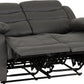 Roma 2 Seater Recliner Sofa - Grey Faux Leather