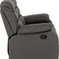 Roma 2 Seater Recliner Sofa - Grey Faux Leather