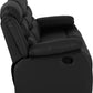Roma 3 Seater Recliner Sofa - Black Faux Leather