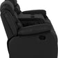 Roma 3 Seater Recliner Sofa - Black Faux Leather