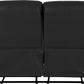Roma 2 Seater Recliner Sofa - Black Faux Leather