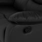 Roma 2 Seater Recliner Sofa - Black Faux Leather