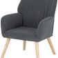 Jordan Occasional Chair - Dark Grey Velvet Fabric