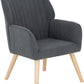 Jordan Occasional Chair - Dark Grey Velvet Fabric