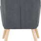 Jordan Occasional Chair - Dark Grey Velvet Fabric