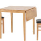Vienna Drop Leaf Dining Set - Medium Oak Effect/Brown Faux Leather