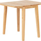Mason Double Drop Leaf Dining Set - Oak Varnish/Brown Faux Leather