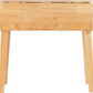 Mason Double Drop Leaf Dining Set - Oak Varnish/Brown Faux Leather