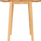 Mason Double Drop Leaf Dining Set - Oak Varnish/Brown Faux Leather