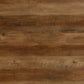 Quebec Straight Edge Dining Set - Medium Oak Effect/Brown Faux Leather
