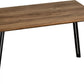 Quebec Straight Edge Dining Set with Avery Chairs - Medium Oak Effect/Emerald Green Velvet
