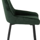 Quebec Straight Edge Dining Set with Avery Chairs - Medium Oak Effect/Emerald Green Velvet