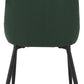 Quebec Straight Edge Dining Set with Avery Chairs - Medium Oak Effect/Emerald Green Velvet