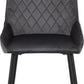Quebec Straight Edge Dining Set with Avery Chairs - Medium Oak Effect/Grey Velvet